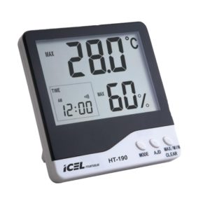 Relógio Termo-Higrômetro Digital (Interno/Externo) HT-190 Icel
