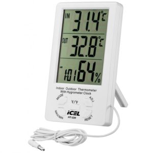 Relógio Termo-Higrômetro Digital (Interno/Externo) HT-220 Icel